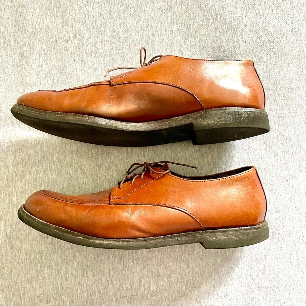 Allen Edmonds Wilbert Size 15D Cognac Leather Oxford Lace Up Dress Shoe